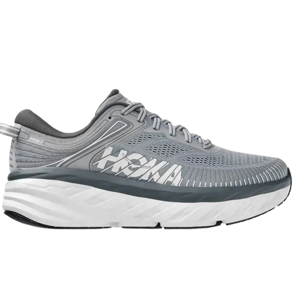 NWT Hoka Bondi 7 Wild Dove Grey / Dark Shadow Hoka One One - Picture 2 of 14